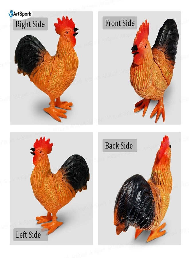 ArtSpark Realistic Rooster Figurine Toy - Amazing Look My Farm Animal Figure Playset Toy for Kid 3+Years Old, Birthday Gift for Kids, Boys, Girls (Rooster) - Image 3